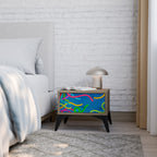 STREAMER TANGLE Nightstand in Oak Effect