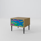 STREAMER TANGLE Nightstand in Oak Effect