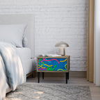 STREAMER TANGLE Nightstand in Oak Effect