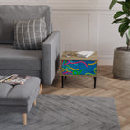 STREAMER TANGLE Nightstand in Oak Effect