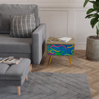 STREAMER TANGLE Nightstand in Oak Effect