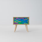 STREAMER TANGLE Nightstand in Oak Effect