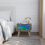 STREAMER TANGLE Nightstand in Oak Effect