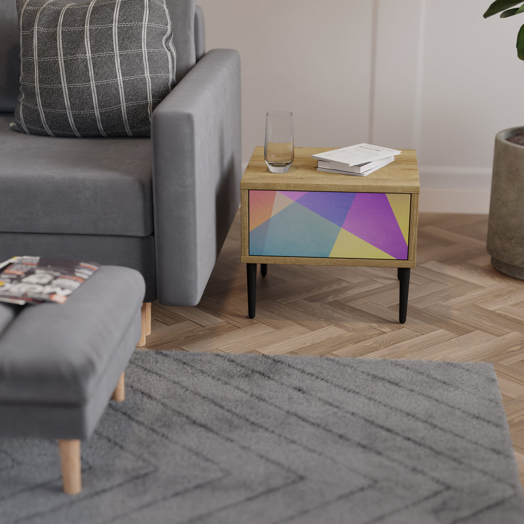 LJUS GEOMETRY Nattduksbord i ekeffekt