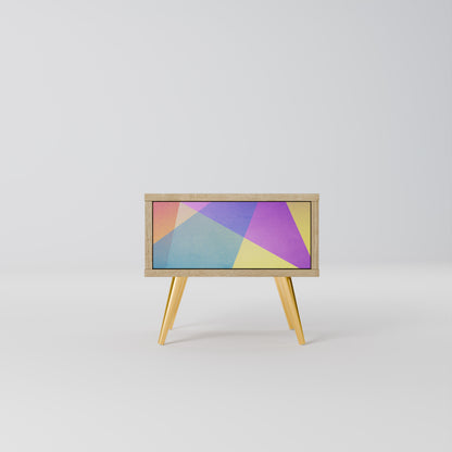 LJUS GEOMETRY Nattduksbord i ekeffekt