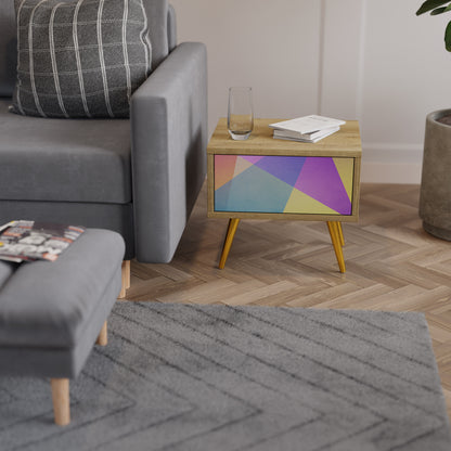 LJUS GEOMETRY Nattduksbord i ekeffekt