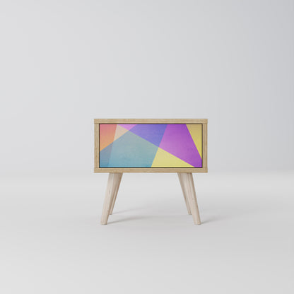 LJUS GEOMETRY Nattduksbord i ekeffekt