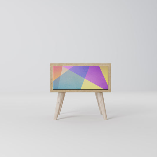 LJUS GEOMETRY Nattduksbord i ekeffekt