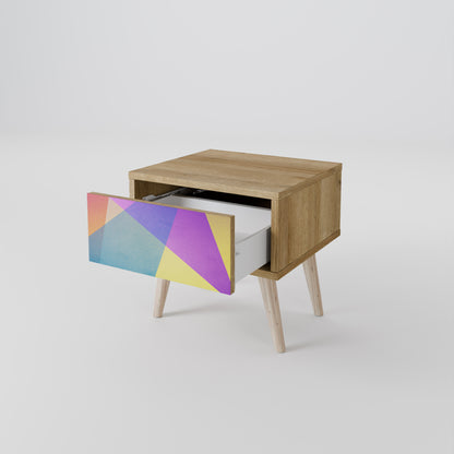 LJUS GEOMETRY Nattduksbord i ekeffekt