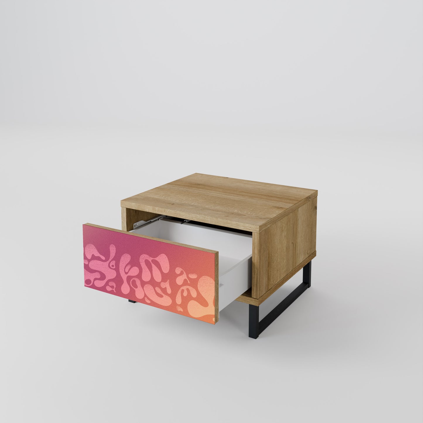 IRREGULAR ROSA Nattduksbord i Oak Effect