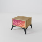 IRREGULAR PINK Nightstand in Oak Effect
