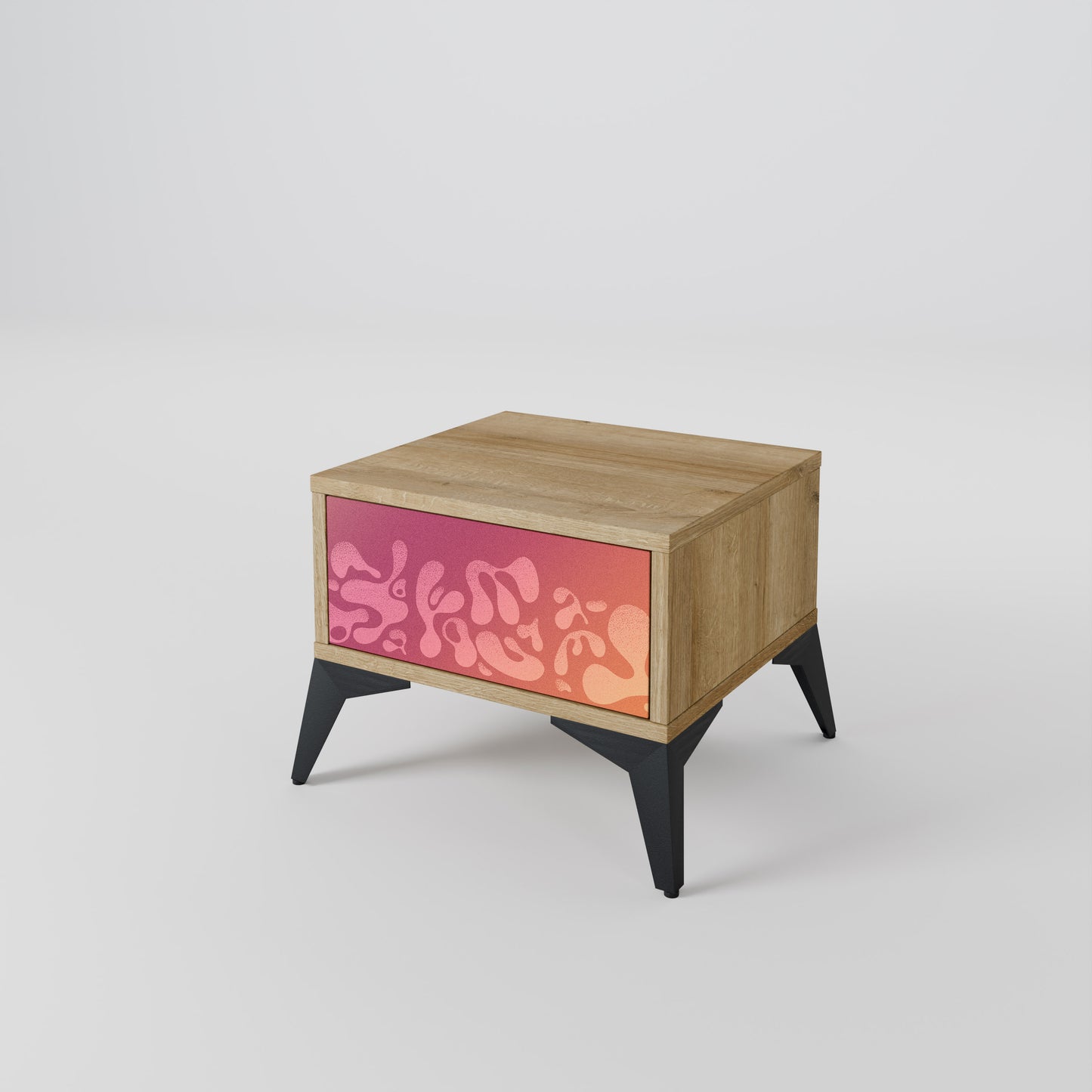 IRREGULAR ROSA Nattduksbord i Oak Effect