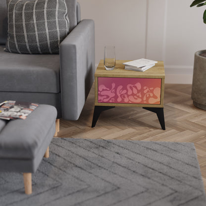 IRREGULAR ROSA Nattduksbord i Oak Effect