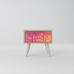IRREGULAR PINK Nightstand in Oak Effect