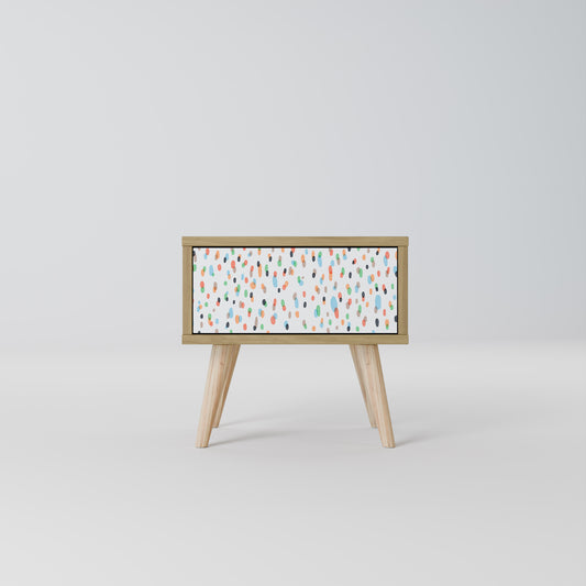 ENERGETIC SPOTS Nightstand in Oak Effect