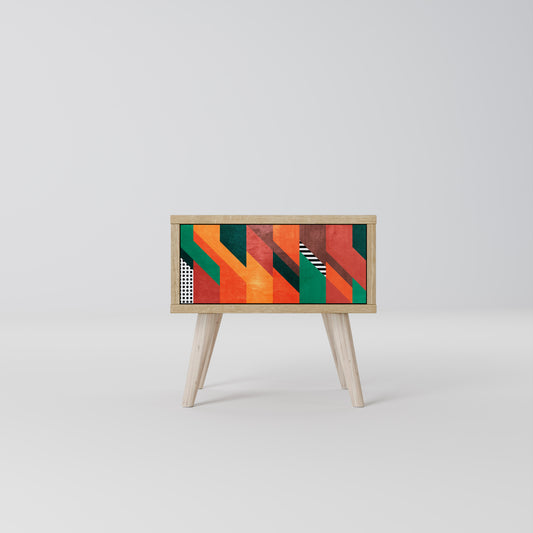 MAKESHIFT ARTISTRY Nightstand in Oak Effect