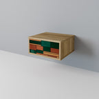 JORDISKA FIGURER Nattduksbord i ekeffekt