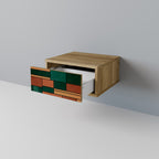 JORDISKA FIGURER Nattduksbord i ekeffekt