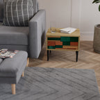 JORDISKA FIGURER Nattduksbord i ekeffekt