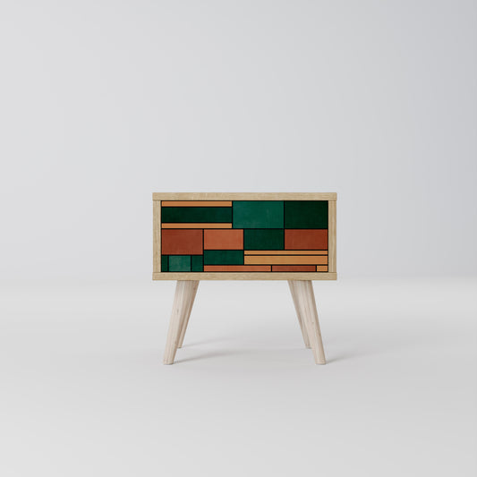 EARTHY FIGURES Nightstand in Oak Effect