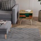 JORDISKA FIGURER Nattduksbord i ekeffekt