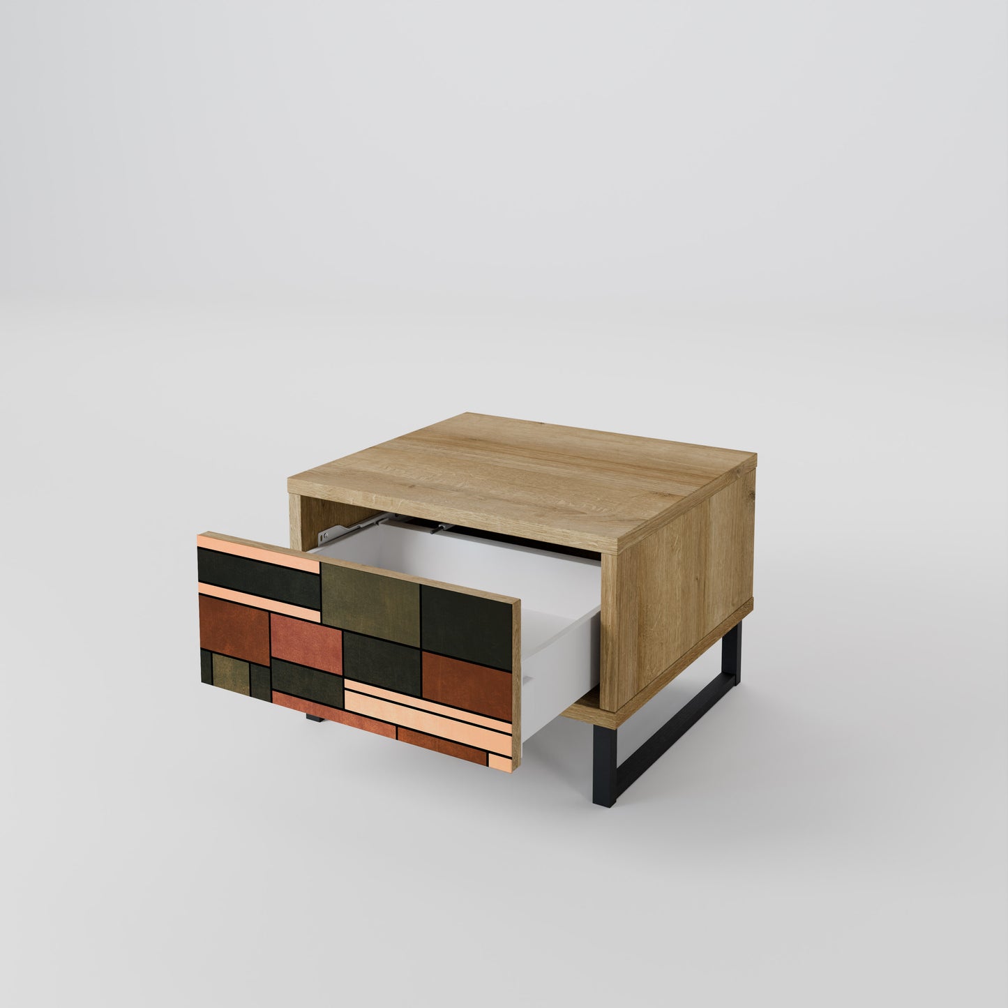 FIGURES OF NATURE Nightstand in Oak Effect