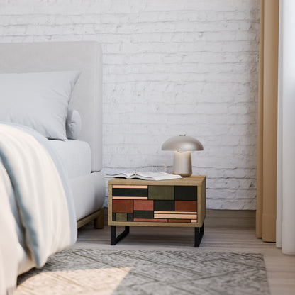FIGURES OF NATURE Nightstand in Oak Effect
