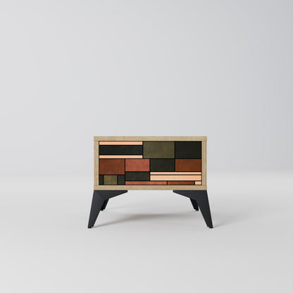 FIGURES OF NATURE Nightstand in Oak Effect