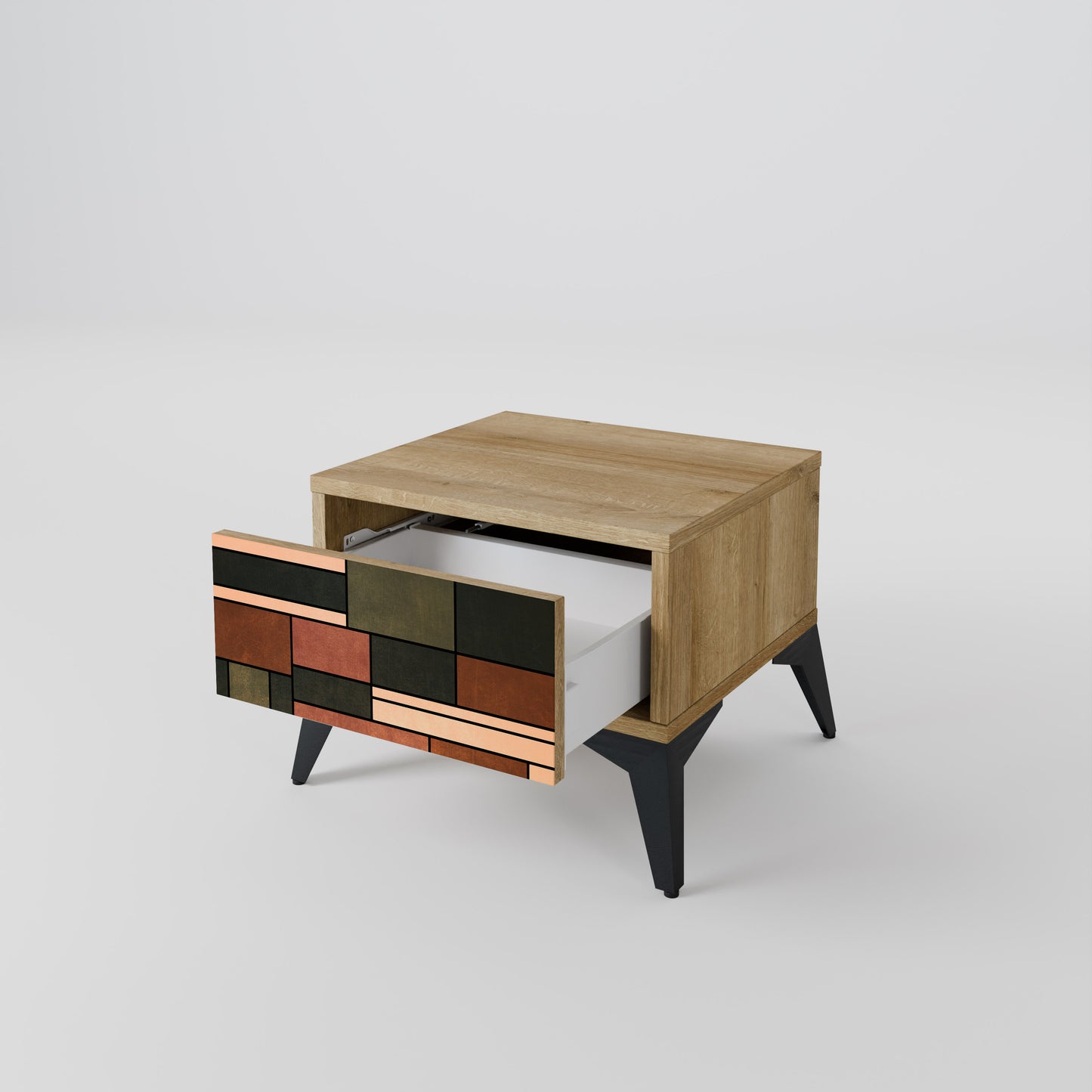 FIGURES OF NATURE Nightstand in Oak Effect