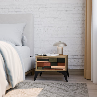 FIGURES OF NATURE Nightstand in Oak Effect
