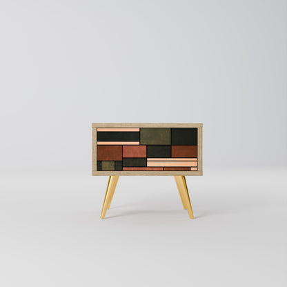 FIGURES OF NATURE Nightstand in Oak Effect