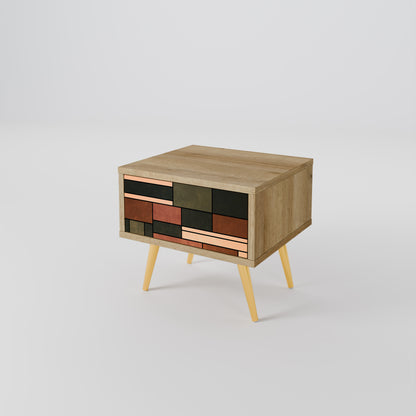 FIGURES OF NATURE Nightstand in Oak Effect