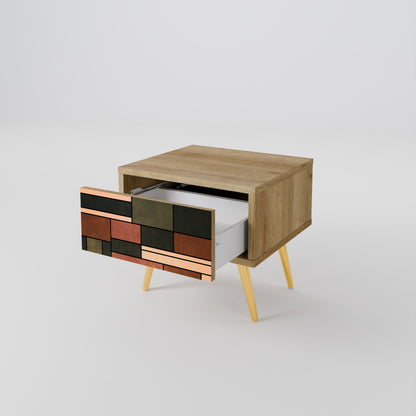 FIGURES OF NATURE Nightstand in Oak Effect