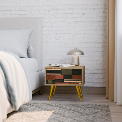 FIGURES OF NATURE Nightstand in Oak Effect