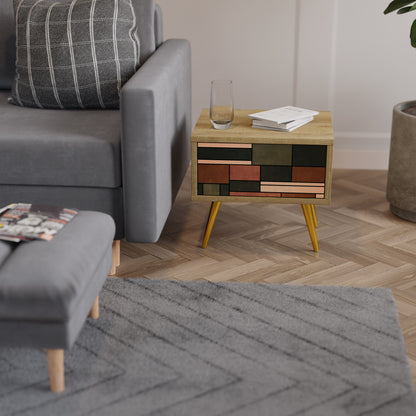 FIGURES OF NATURE Nightstand in Oak Effect