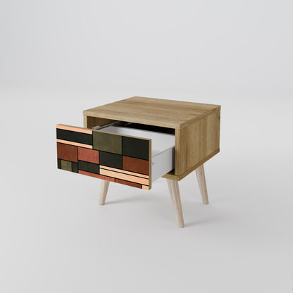 FIGURES OF NATURE Nightstand in Oak Effect