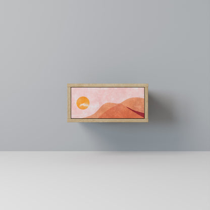 LUMINOUS SUNLIGHT Nightstand in Oak Effect