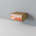 LUMINOUS SUNLIGHT Nightstand in Oak Effect