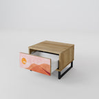 LUMINOUS SUNLIGHT Nightstand in Oak Effect