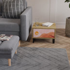 LUMINOUS SUNLIGHT Nightstand in Oak Effect