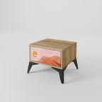 LUMINOUS SUNLIGHT Nightstand in Oak Effect