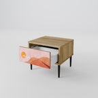 LUMINOUS SUNLIGHT Nightstand in Oak Effect