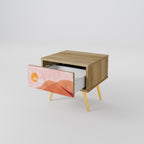 LUMINOUS SUNLIGHT Nightstand in Oak Effect