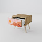 LUMINOUS SUNLIGHT Nightstand in Oak Effect