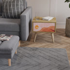 LUMINOUS SUNLIGHT Nightstand in Oak Effect