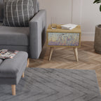 MOSAIC OF COLORS Nightstand in Oak Effect