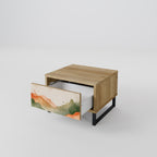 WATERCOLOUR PEAKS Nightstand in Oak Effect