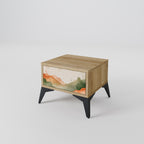 WATERCOLOUR PEAKS Nightstand in Oak Effect