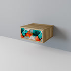 CIRKULÄR RHAPSODY Nattduksbord i ekeffekt