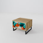 CIRKULÄR RHAPSODY Nattduksbord i ekeffekt